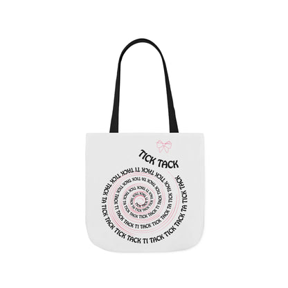 Tick Tack Canvas Tote Bag