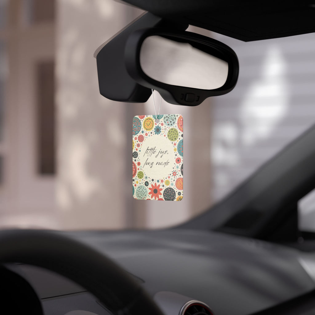 Car Air Freshener — “little joys, long roads” Scented Vent Clip