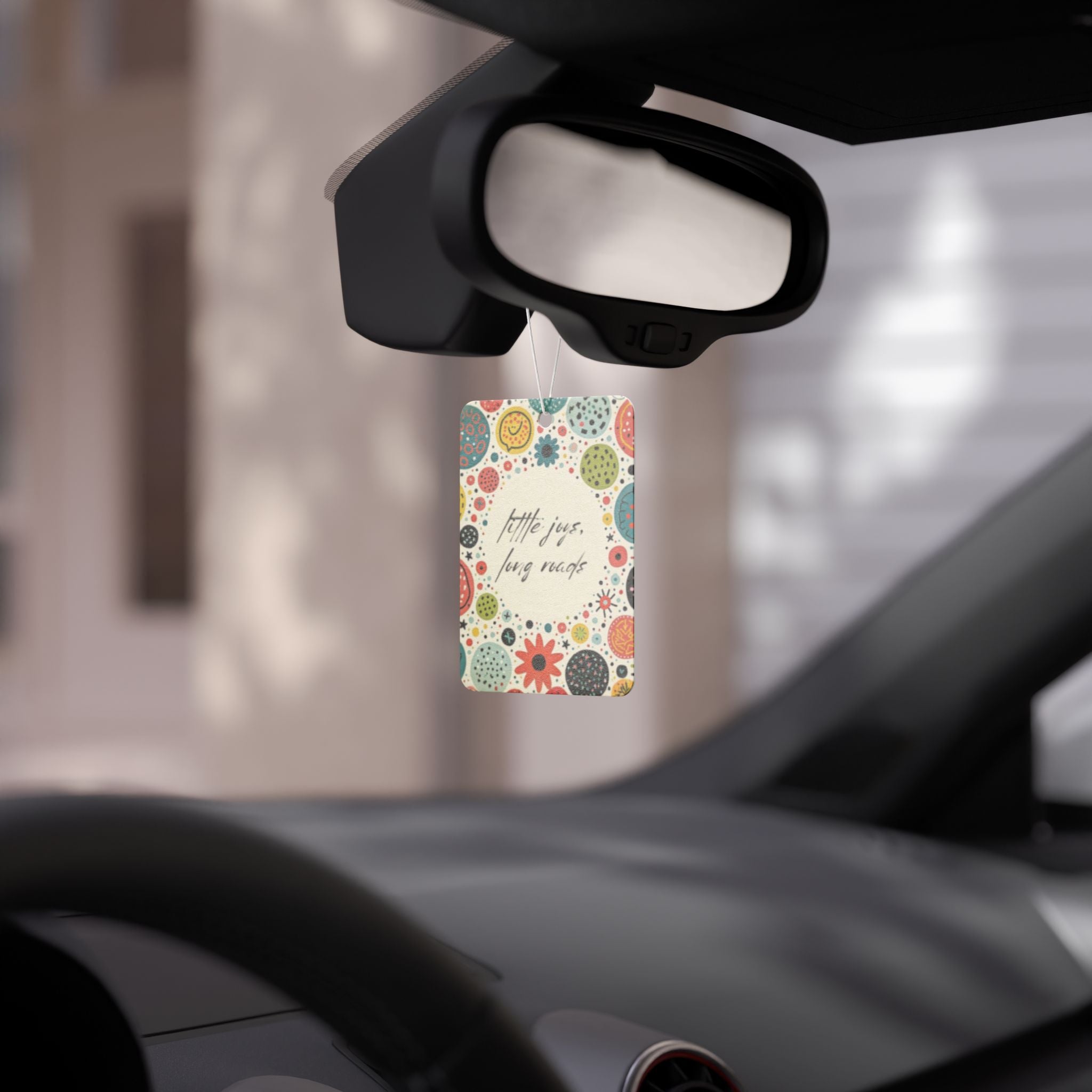 Car Air Freshener — “little joys, long roads” Scented Vent Clip