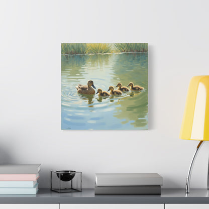 Canvas Wall Art - Duck Family