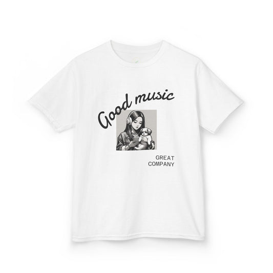 White K-Pop Tee for Teen Girls - White Music Lover Shirt