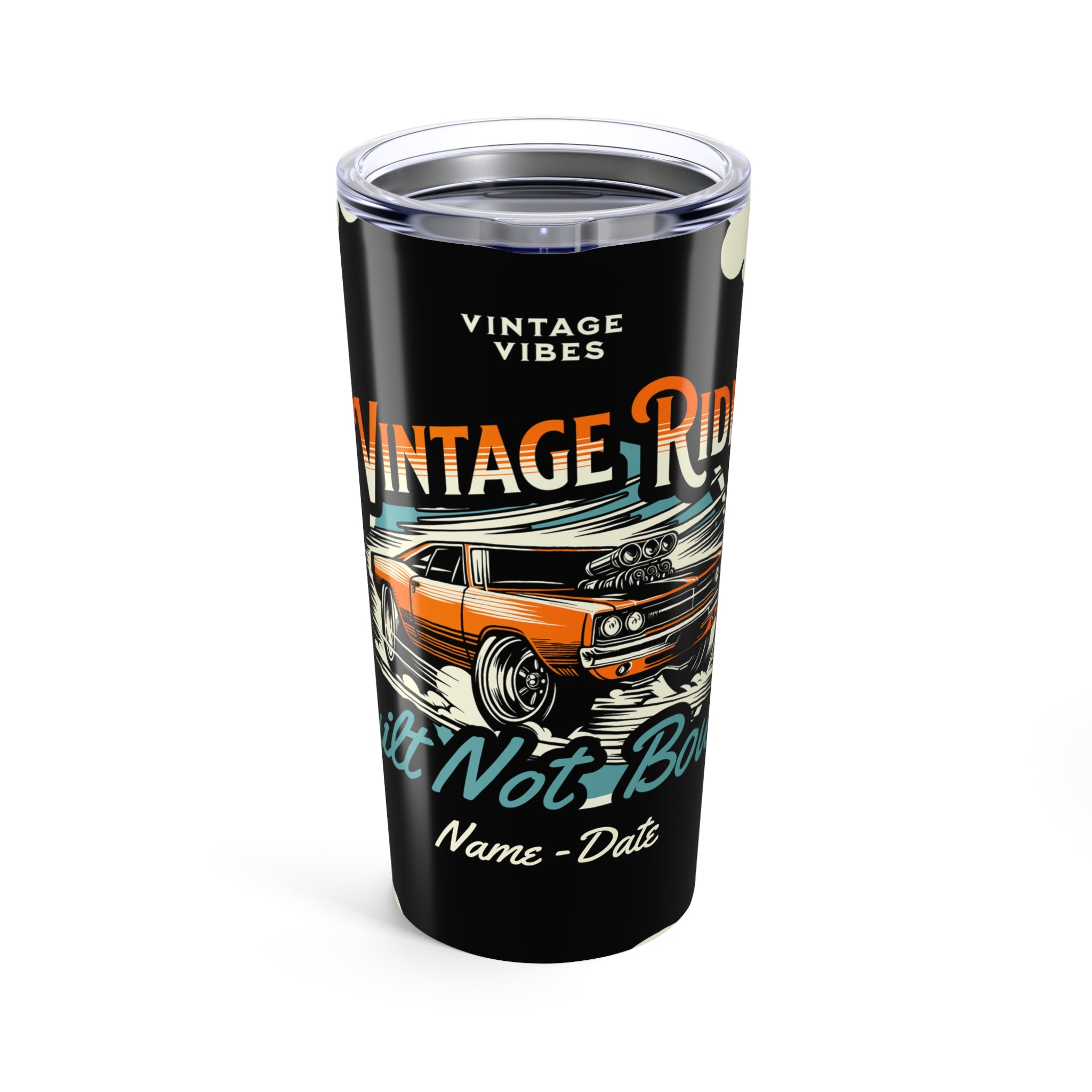 Vintage Rides 20oz Insulated Travel Tumbler — Personalized Retro Car Cup