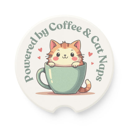 Car Coaster for Coffee and Cats Lovers