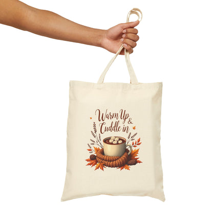 Cotton Canvas Tote Bag - Warm and Cuddly Design