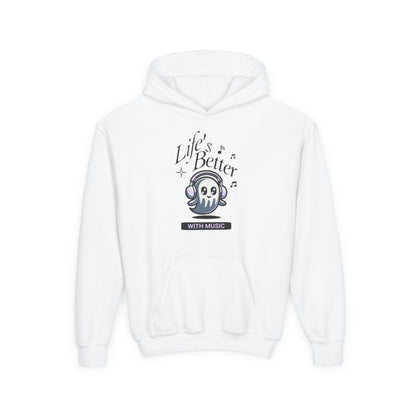 Music Lover Girls' Hoodie - Life's better with music