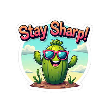 "Stay sharp" Typography Kiss-Cut Stickers
