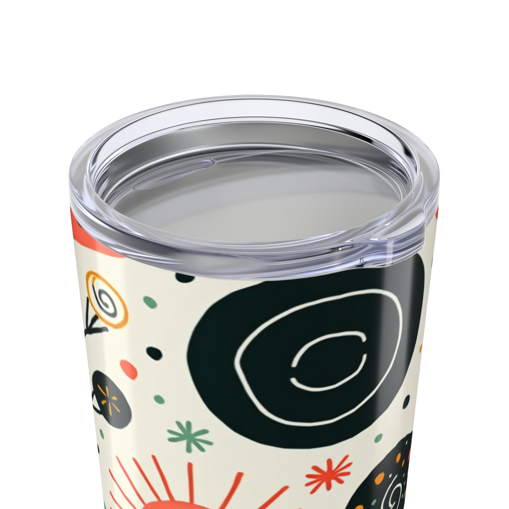Abstract Floral 20oz Tumbler — Floral Design Stainless Steel Travel Cup