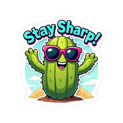 "Stay Sharp" Typography Kiss-Cut Stickers