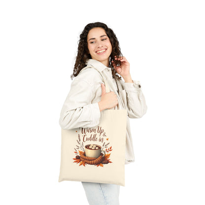 Cotton Canvas Tote Bag - Warm and Cuddly Design