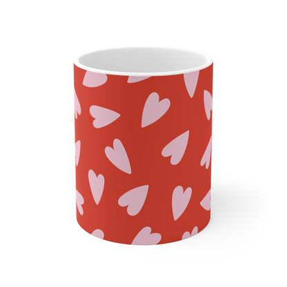 Valentine's Day 11oz Mug — Romantic Heart Coffee Cup