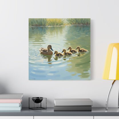 Canvas Wall Art - Duck Family