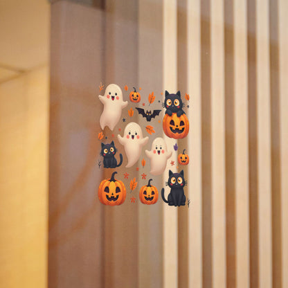 Halloween Die-Cut Stickers, Cute Ghosts & Cats, Kid's Party Favors.