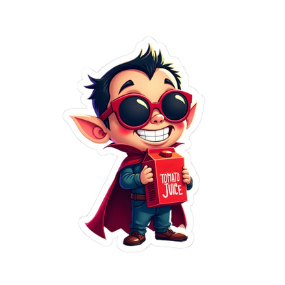 Kiss-Cut Sticker - Halloween Dracula Design