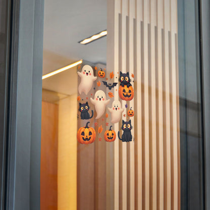 Halloween Die-Cut Stickers, Cute Ghosts & Cats, Kid's Party Favors.