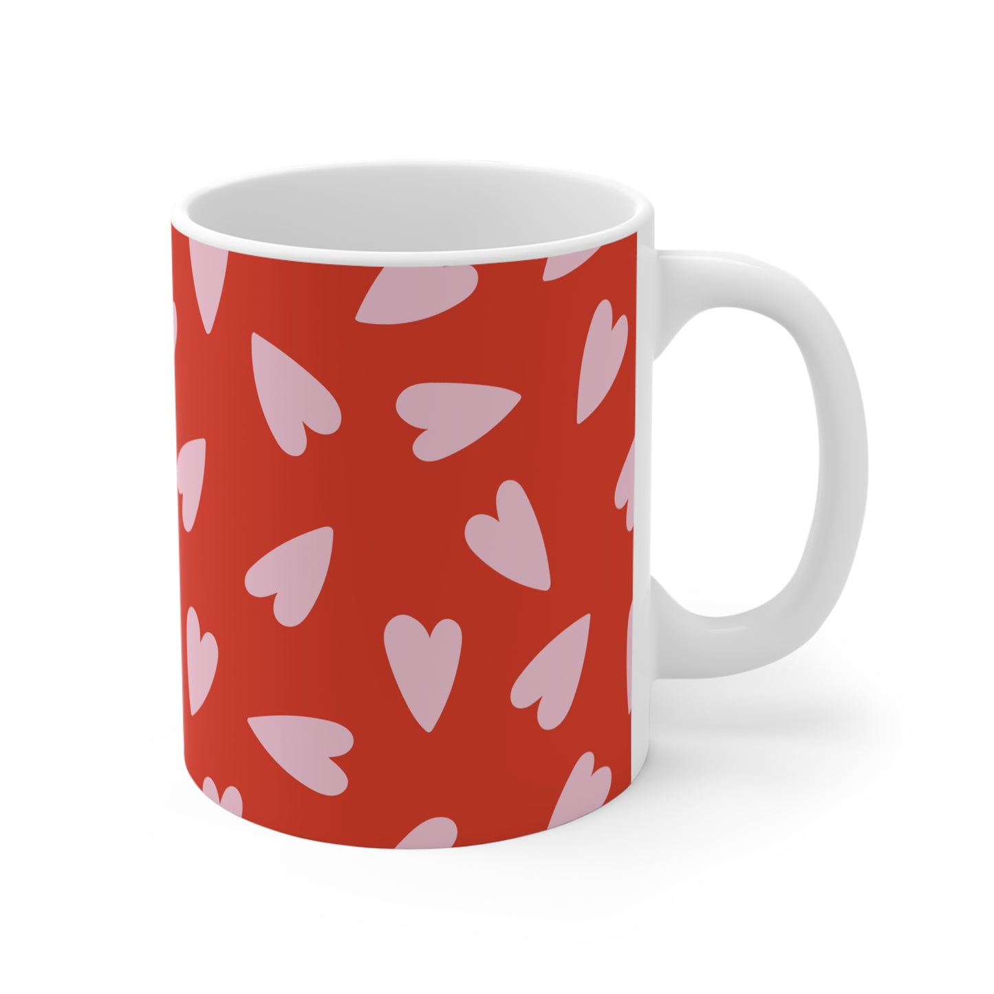 Valentine's Day 11oz Mug — Romantic Heart Coffee Cup