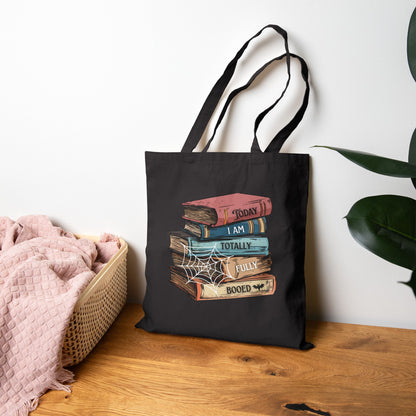 Halloween Tote Bag for Book Lovers
