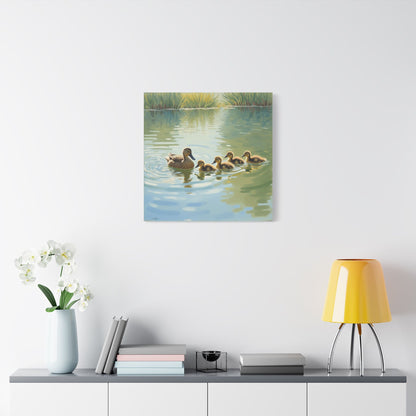 Canvas Wall Art - Duck Family