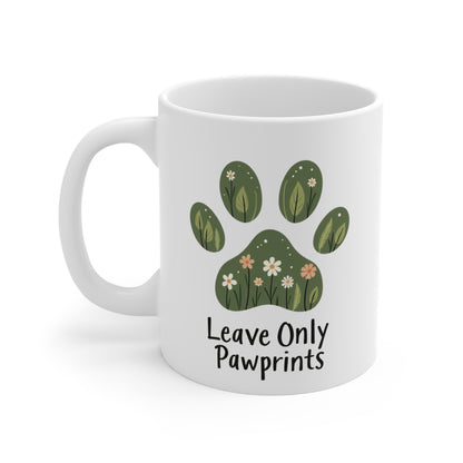 Mug 11oz - Leave Only Pawprints Pet Lover Gift