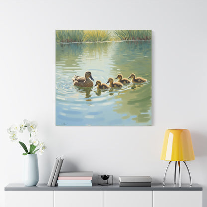 Canvas Wall Art - Duck Family