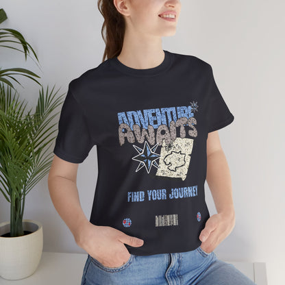 Adventure Awaits Graphic Tee - Casual Unisex Shirt for Travelers