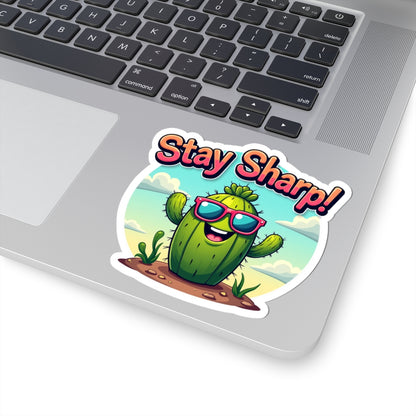 "Stay sharp" Typography Kiss-Cut Stickers