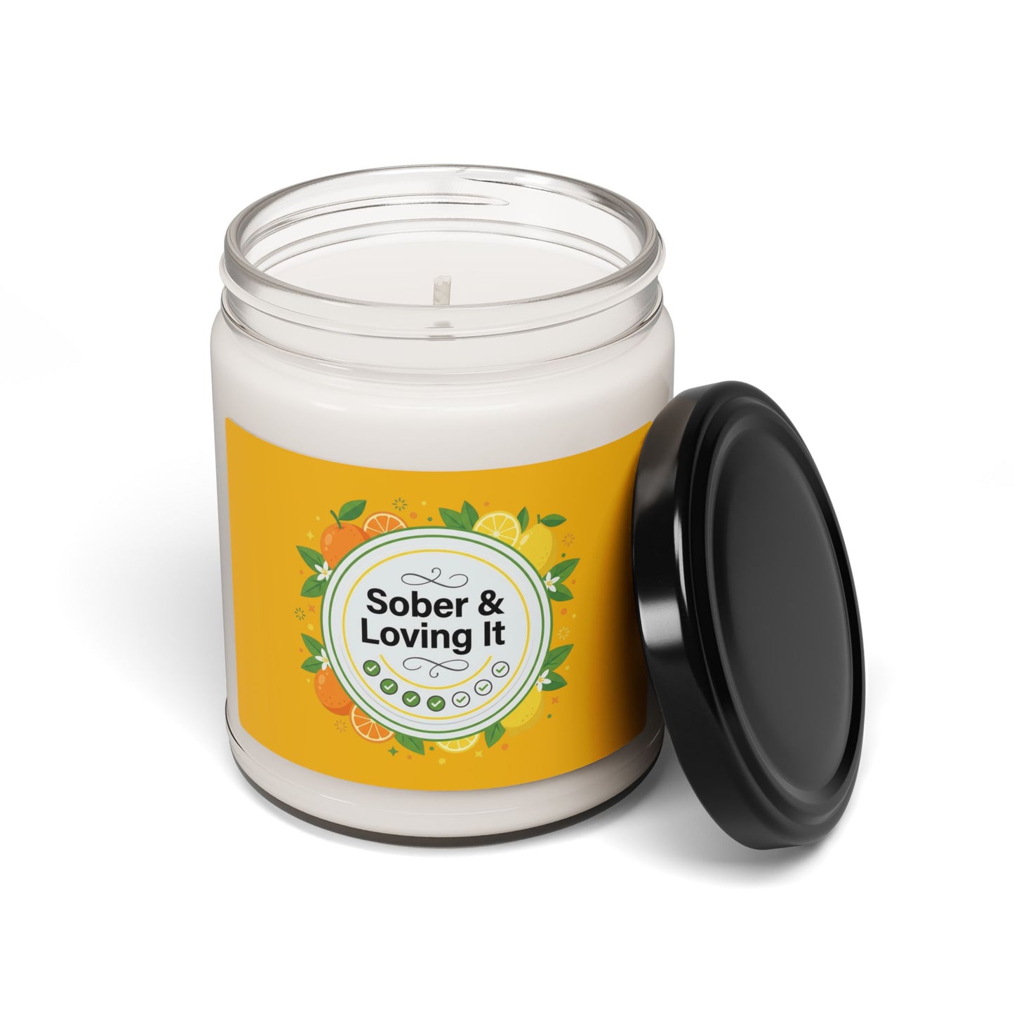 Sober & Loving It 9oz Soy Candle — Scented Recovery Gift