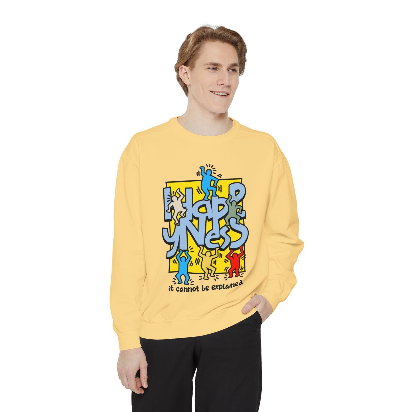 Garment-Dyed Sweatshirt - Way to Happiness Design