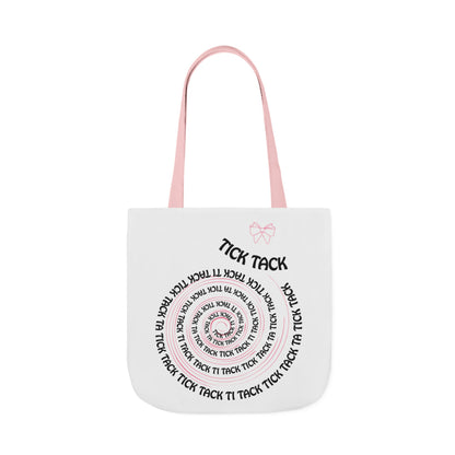 Tick Tack Canvas Tote Bag