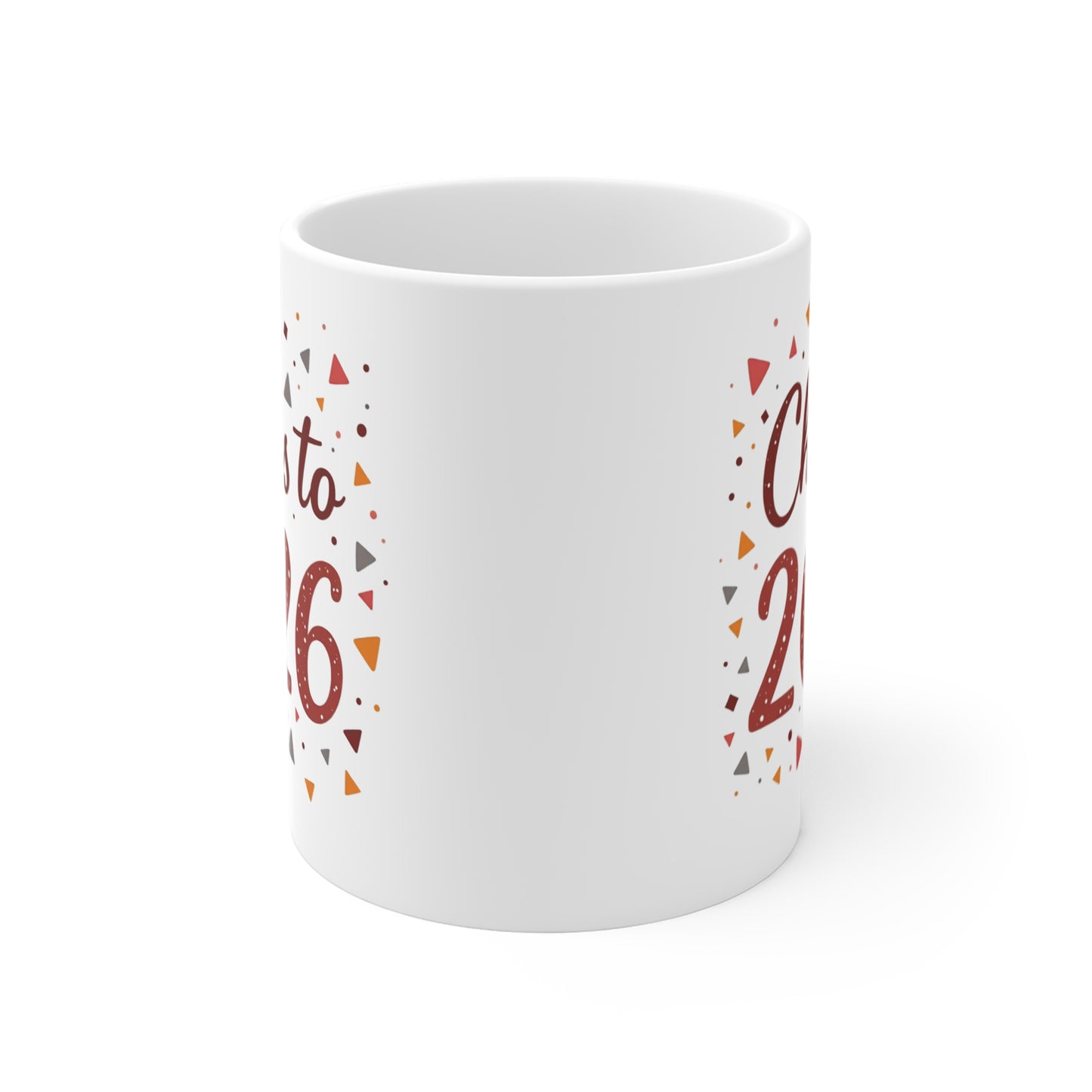 Cheers to 2026 Ceramic Mug — 11oz New Year Celebration Coffee Cup