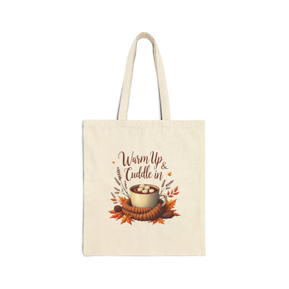 Cotton Canvas Tote Bag - Warm and Cuddly Design