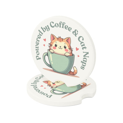 Car Coaster for Coffee and Cats Lovers