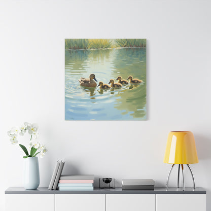 Canvas Wall Art - Duck Family