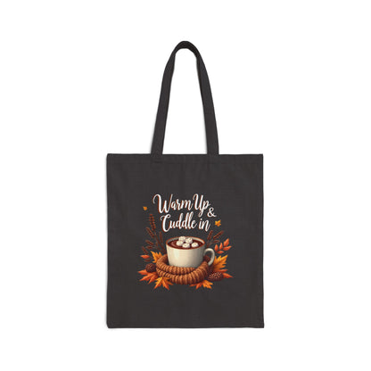 Cotton Canvas Tote Bag - Warm and Cuddly Design
