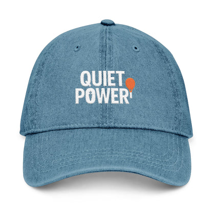 Embroidered Denim Hat for Tennis Lovers