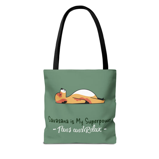 Zen Savasana Tote Bag - Yoga Lovers, Mindfulness, Relaxation Gift