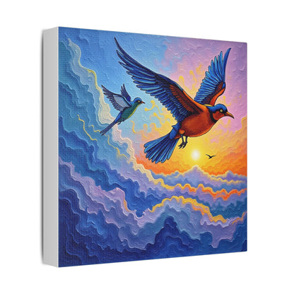 Satin Canvas Wall Art - Birds Design