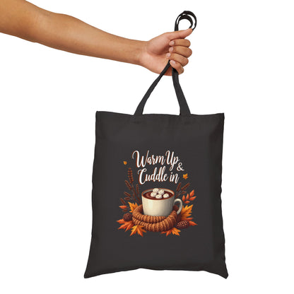 Cotton Canvas Tote Bag - Warm and Cuddly Design
