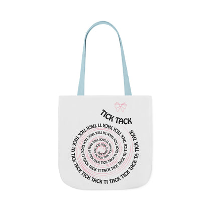 Tick Tack Canvas Tote Bag