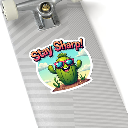 "Stay sharp" Typography Kiss-Cut Stickers