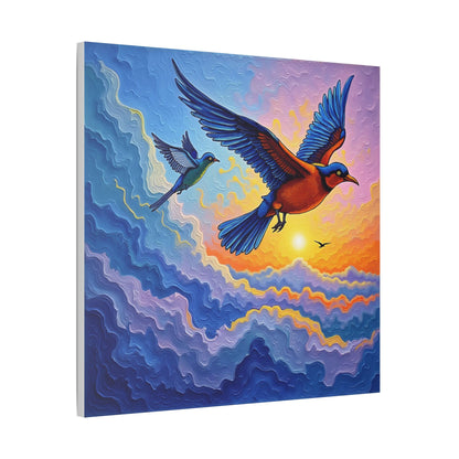 Satin Canvas Wall Art - Birds Design