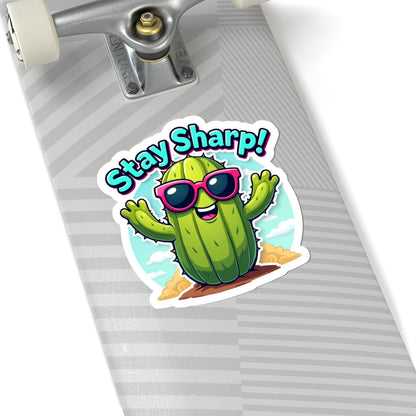 "Stay Sharp" Typography Kiss-Cut Stickers
