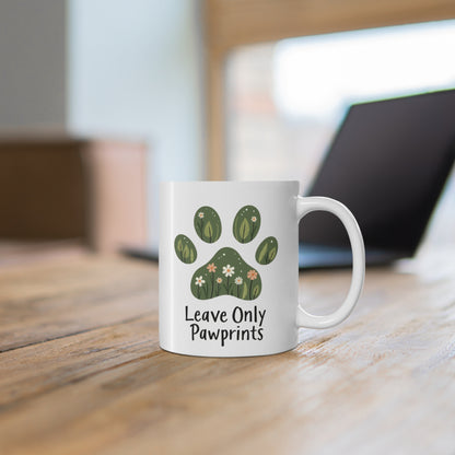 Mug 11oz - Leave Only Pawprints Pet Lover Gift