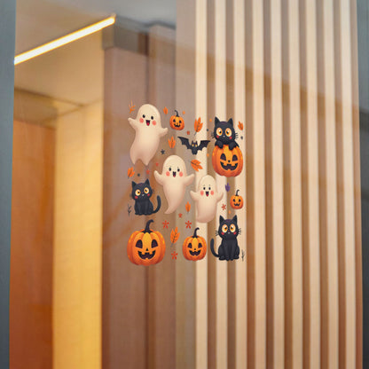 Halloween Die-Cut Stickers, Cute Ghosts & Cats, Kid's Party Favors.