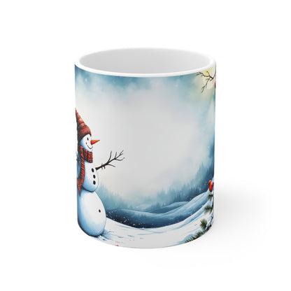 Christmas in the Forest 11oz Mug — Festive Woodland Holiday Coffee Cup