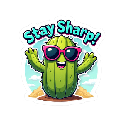 "Stay Sharp" Typography Kiss-Cut Stickers