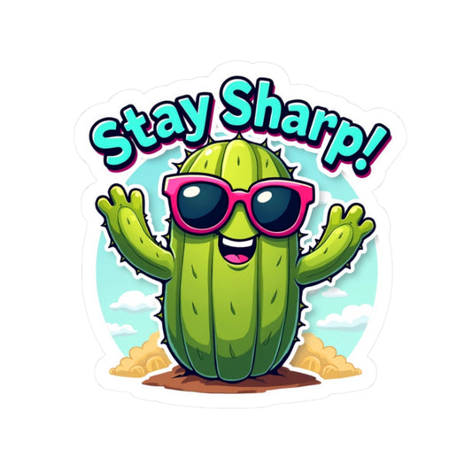 "Stay Sharp" Typography Kiss-Cut Stickers