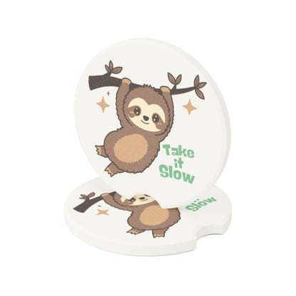 Car Coaster set - "Take It Slow" design