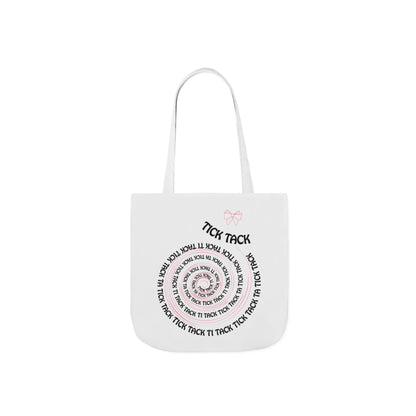 Tick Tack Canvas Tote Bag