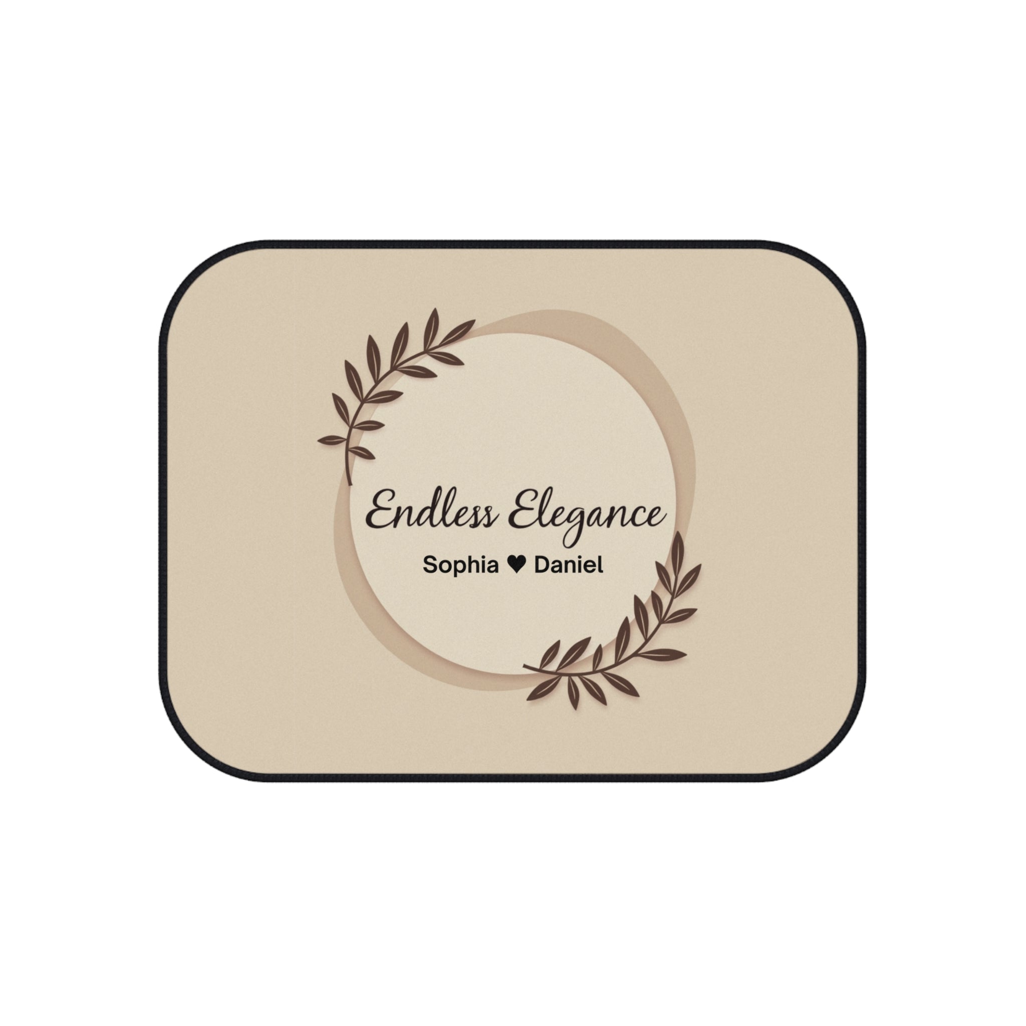 Rear Car Mats - "Endless Elegance" Personalized Floral Logo