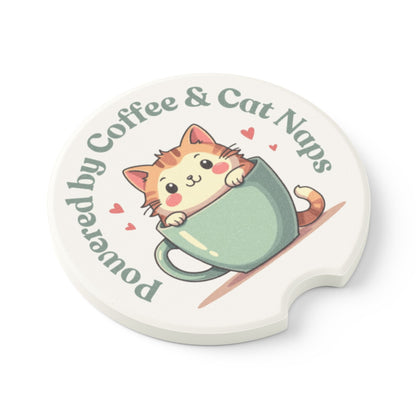 Car Coaster for Coffee and Cats Lovers